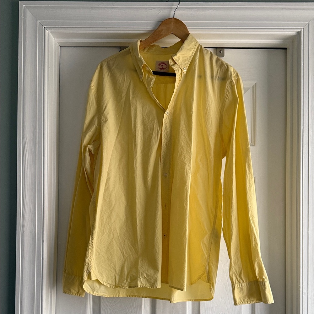 Brooks Brothers Red Fleece Yellow Shirt